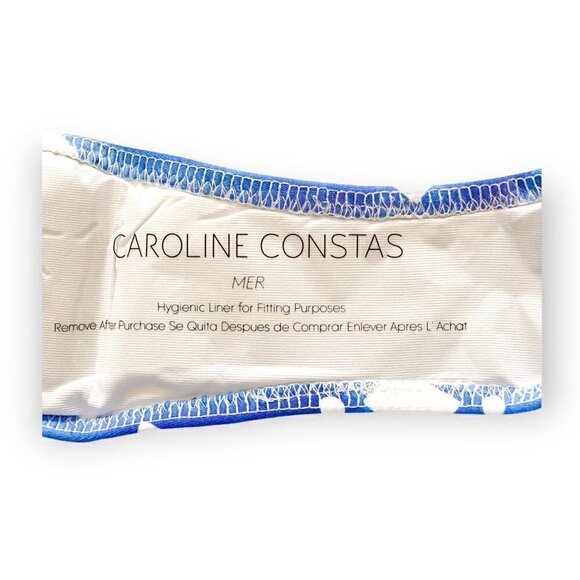 NWT Caroline Constas  Kali blue printed bikini 2 piece sets. Size L - Picture 12 of 12